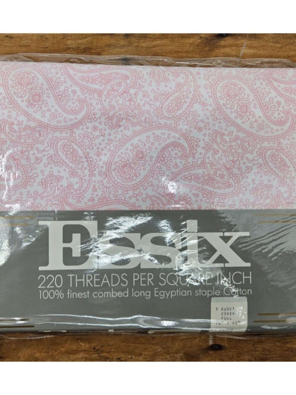 New Essix Pink Paisley Duvet Cover Full Size Egyptian Cotton Belgium